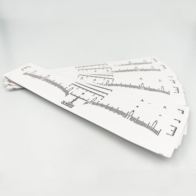 50 eyebrow ruler stickers