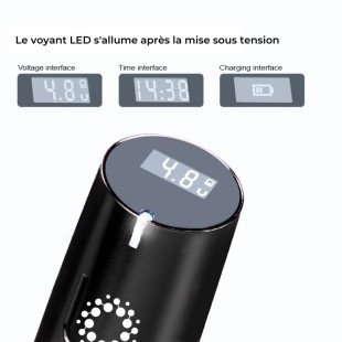 LED indicator showing charge and battery level