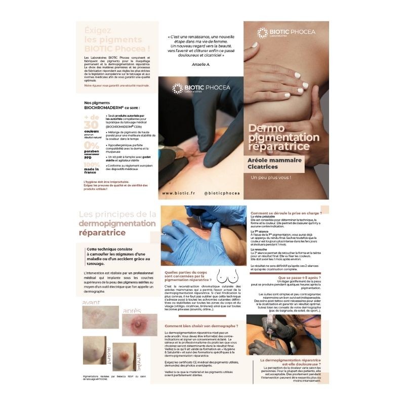 Flyers Dermopigmentation réparatrice (Lots de 50 exemplaires)