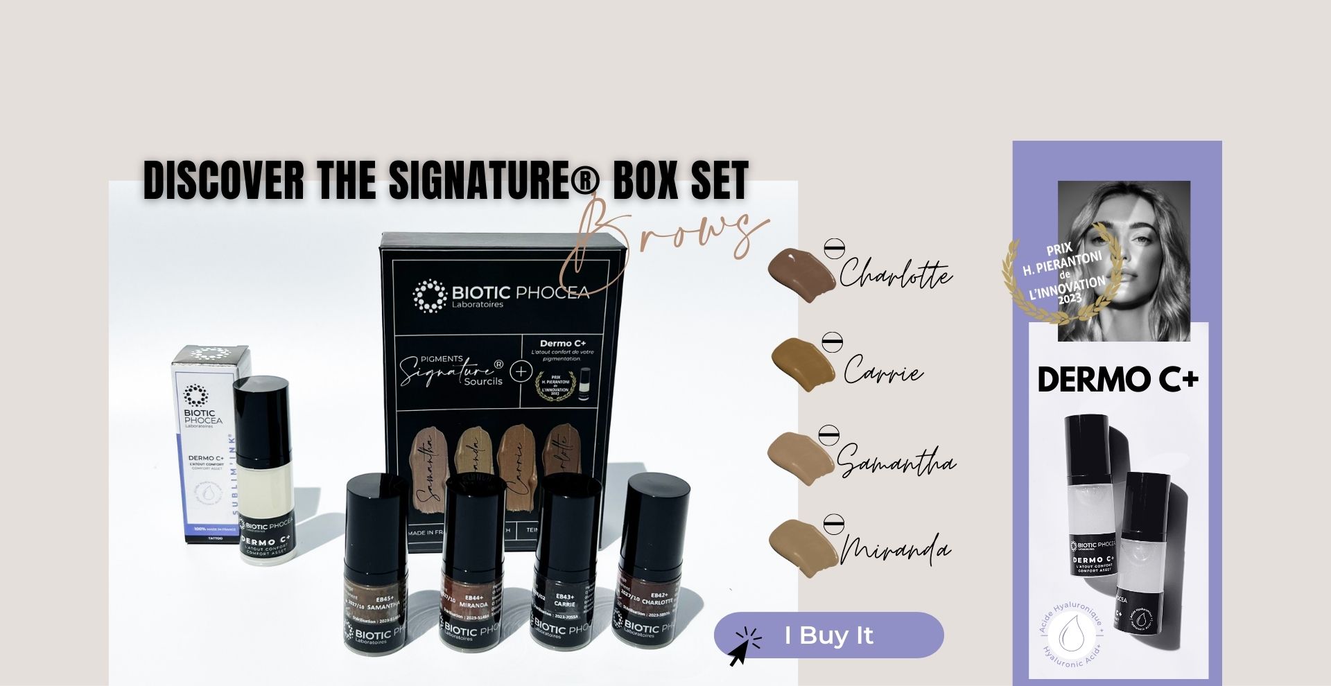 Signature 8-pigment eyebrow set by Laboratoires BIOTIC Phocea